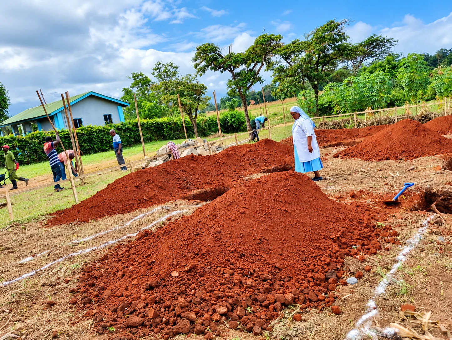 Construction site preparation for the Radiology Building